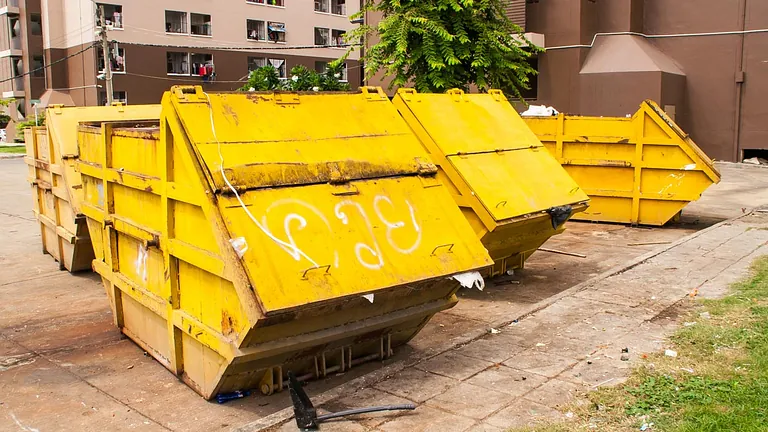 Three of our large skips rady for use